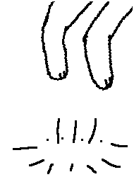 A smaller panel. The cat jumps. With lines indicating force and speed. Hover-image is just squares, slowly fading between two collages. Squares are here too, yet again.