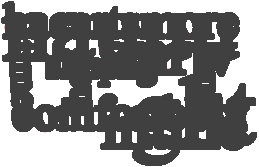 A smaller 'bush' made of grey Times New Roman text. Most of the words are unintelligible, but a few of them are related to night and the moon.