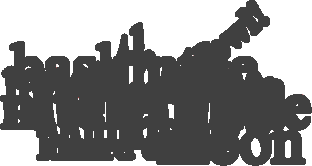 Another smaller 'bush' made of grey Times New Roman text. Most of the words are unintelligible, but a few of them are related to night and the moon.